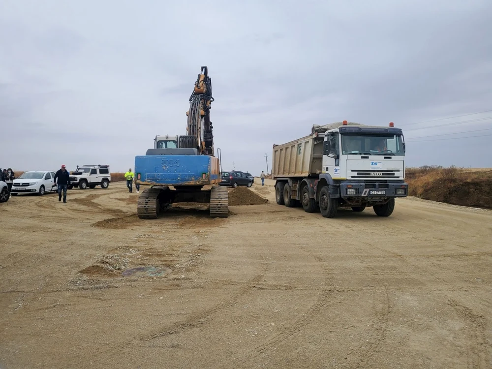 Tronsonul 1 al Drumului Expres Craiova – Piteşti. Foto: Instituţia Prefectului Dolj