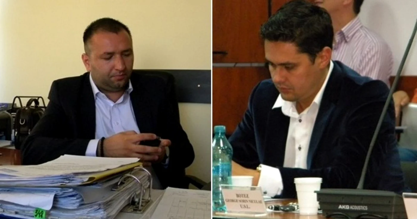 Viceprimarul Raul Petrescu și consilierul local George Stanciu