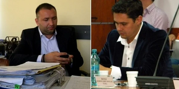 Viceprimarul Raul Petrescu și consilierul local George Stanciu