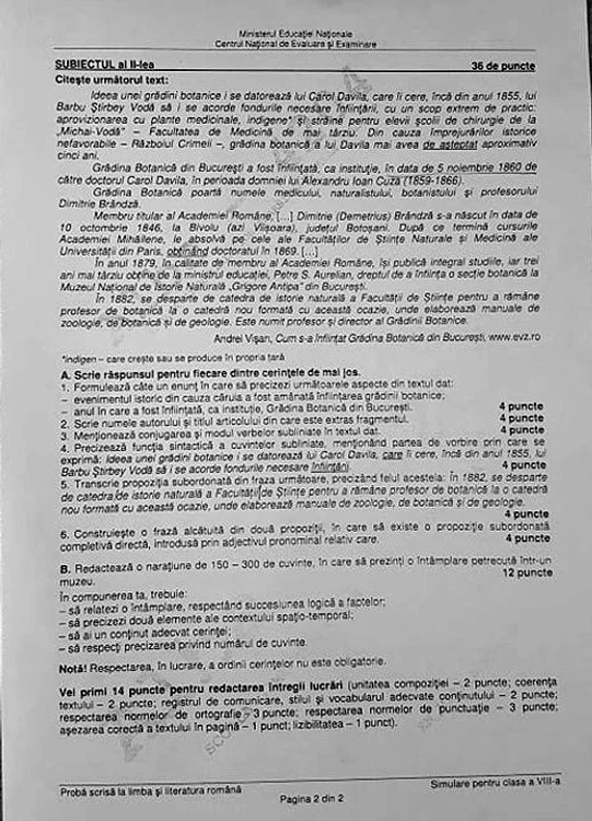 Elevii de clasa a VII-a au dat pentru prima oară examenul de Simulare a Evaluării Naționale