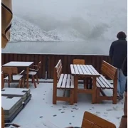 22 septembrie La Bâlea Lac, temperatura a coborât în această dimineață până la -2 grade Celsius