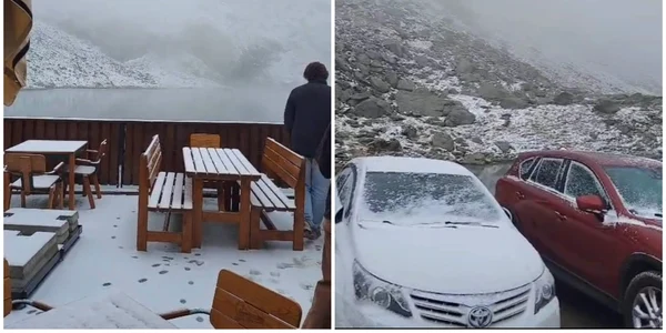 22 septembrie La Bâlea Lac, temperatura a coborât în această dimineață până la -2 grade Celsius