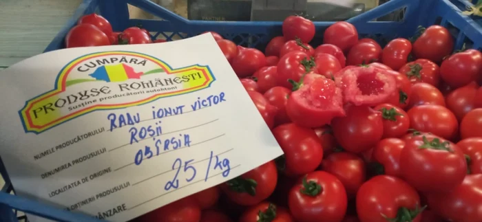 tomate româneşti în piaţa de la slatina