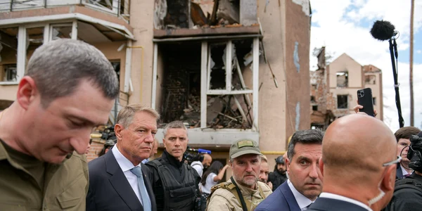 Klaus Iohannis în Irpin FOTO Presidency.ro