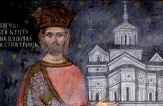 Mircea cel Bătrân în bolnița mănăstirii Cozia