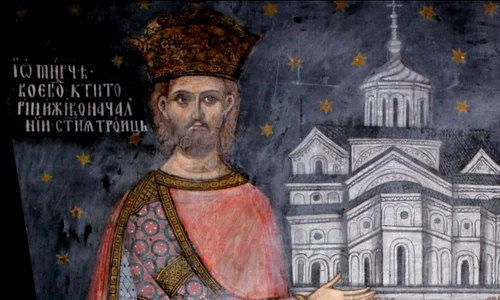Mircea cel Bătrân în bolnița mănăstirii Cozia