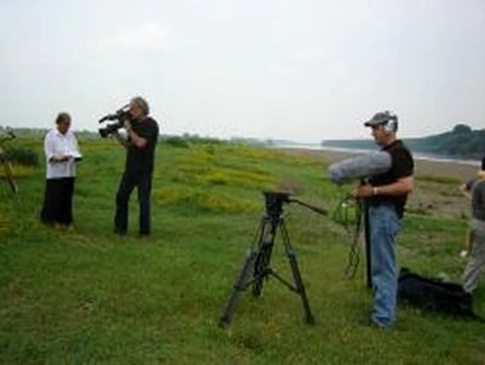 
    Cei doi regizori, în timpul filmărilor  