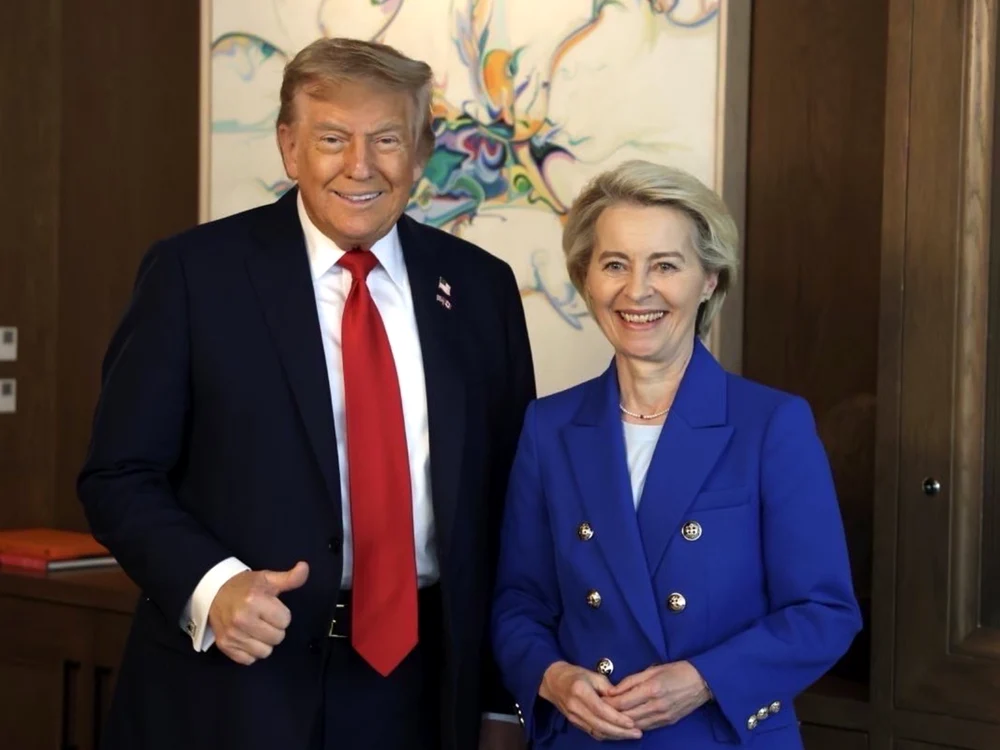 Donald Trump și Ursula von der Leyen/FOTO: X @vonderleyen