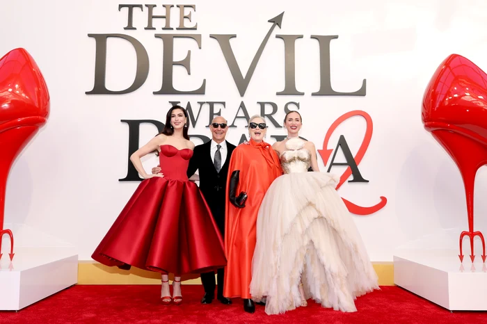 Meryl Streep, Anne Hathaway, Emily Blunt și Stanley Tucci la premiera mondială a filmului „Diavolul se îmbracă de la Prada 2” la Lincoln Center din New York, pe 20 aprilie 2026, GettyImages (3) jpg