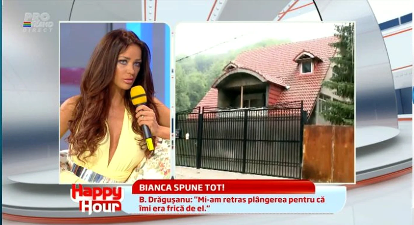 Bianca a fost tulburată din nou, când a văzut imagini cu vila lui Coco Păun, casa în care aceasta a fost abuzată în adolescenţă (captură: PRO TV)