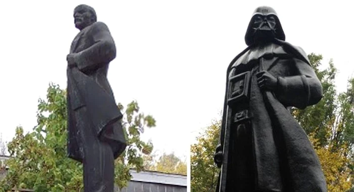 Darth Vader i-a luat locul lui Lenin, în Odessa FOTO boredpanda.com