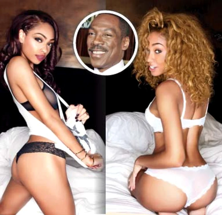 Bria (în stânga) și sora ei, Shayne sunt susținute de părinții lor, Eddie și Nicole Murphy