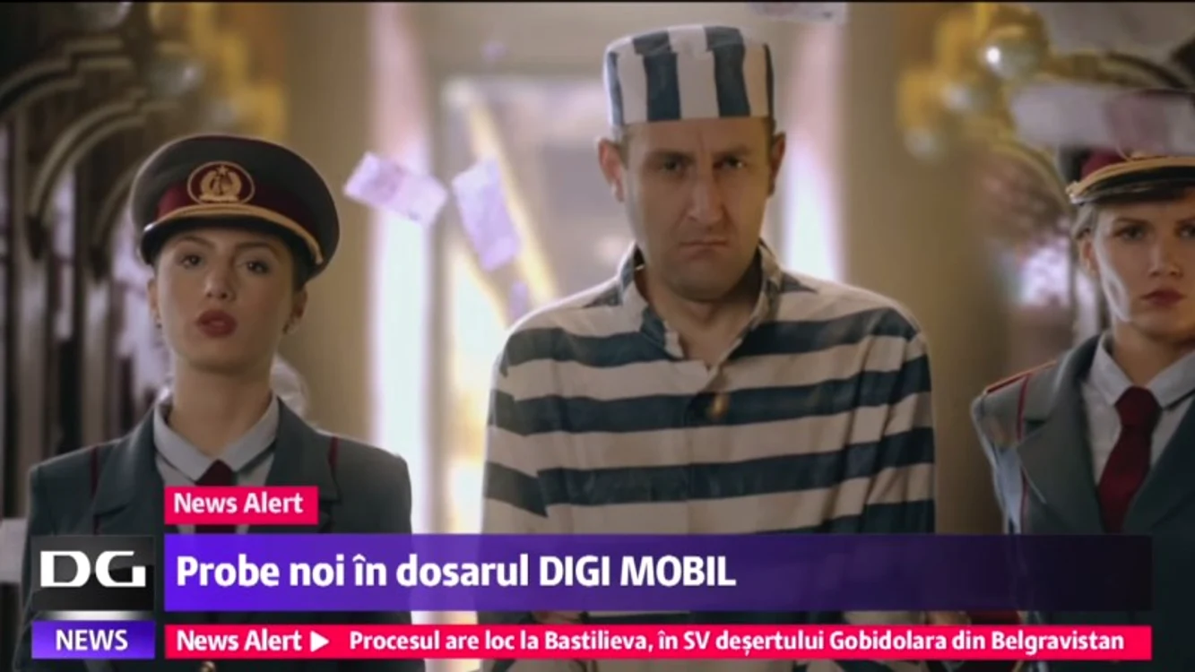 Florin Nemeș în rolul de deținut într-o reclamă pentru Digi Mobil