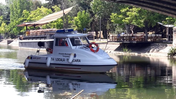 Şalupa Poliţiei Locale Timişoara FOTO Arhivă