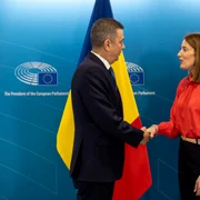 Sorin Grindeanu și Roberta Metsola FOTO: Facebook/Sorin Grindeanu