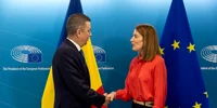 Sorin Grindeanu și Roberta Metsola FOTO: Facebook/Sorin Grindeanu