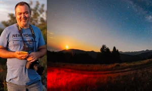 Claudiu Nelega și una dintre fotografiile sale apreciate  Foto Claudiu Nelega jpg