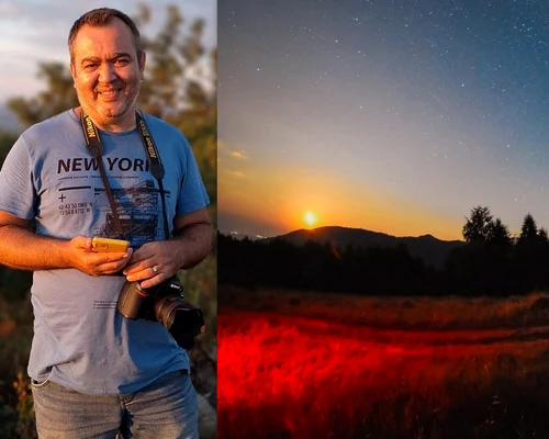 Claudiu Nelega și una dintre fotografiile sale apreciate  Foto Claudiu Nelega jpg
