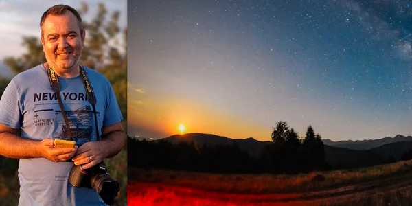 Claudiu Nelega și una dintre fotografiile sale apreciate  Foto Claudiu Nelega jpg