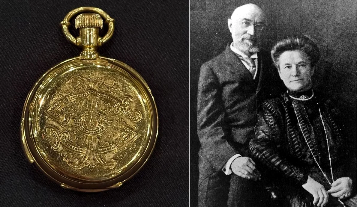 Un ceas de buzunar din aur, recuperat de pe Titanic, vândut cu o sumă record (© Henry Aldridge & Son Ltd)