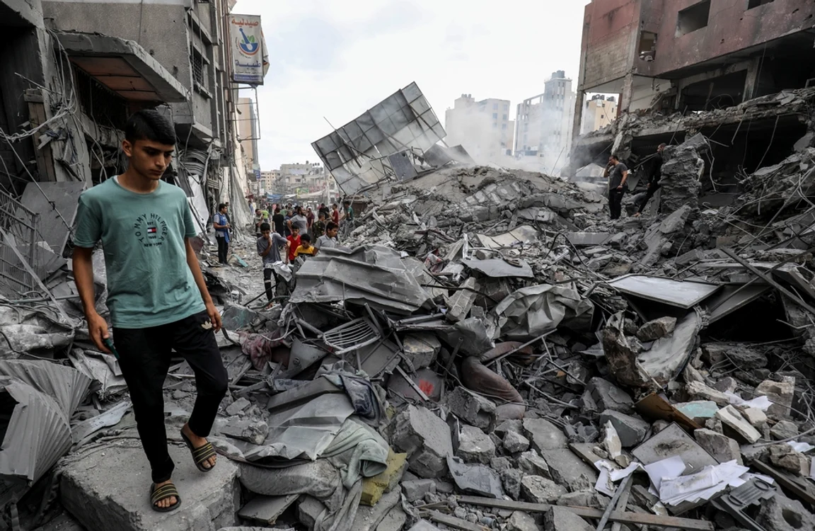 Clădiri distruse în Gaza FOTO EPA-EFE