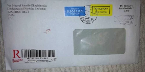 scrisoare amenda politie ungaria 