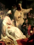 Califul Harun al Rashid primește o solie de la Carol cel Mare, la curtea sa din Bagdad, pictură de Julius Köckert (© Wikimedia Commons)