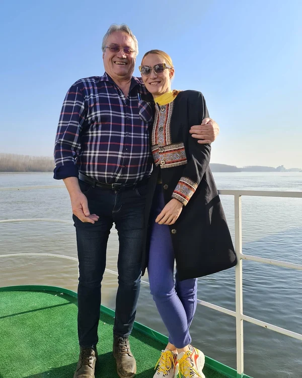 Camelia Potec, alături de tatăl ei. FOTO: Arhiva personală