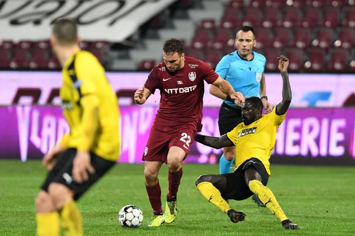 Gabriel Debeljuh a înscris al doilea gol al clujenilor în partida cu KuPSFoto: sportpictures.eu