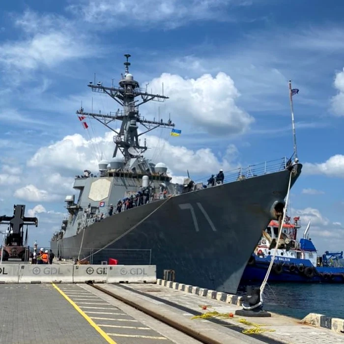 Distrugătorul american USS Ross a ajuns în Portul OdesaFoto: Facebook/SeaBreezeexercise