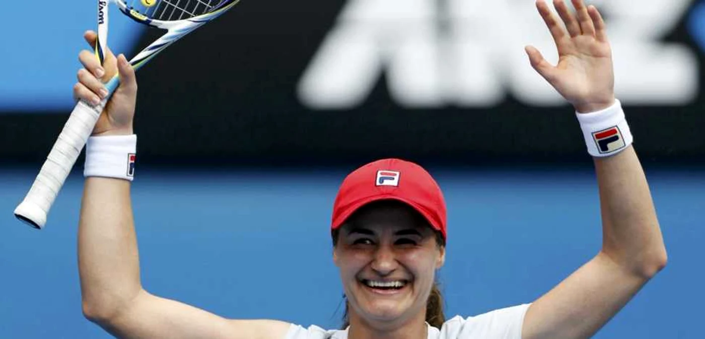 Monica Niculescu, după victoria cu Sabine Lisicki FOTO Reuters