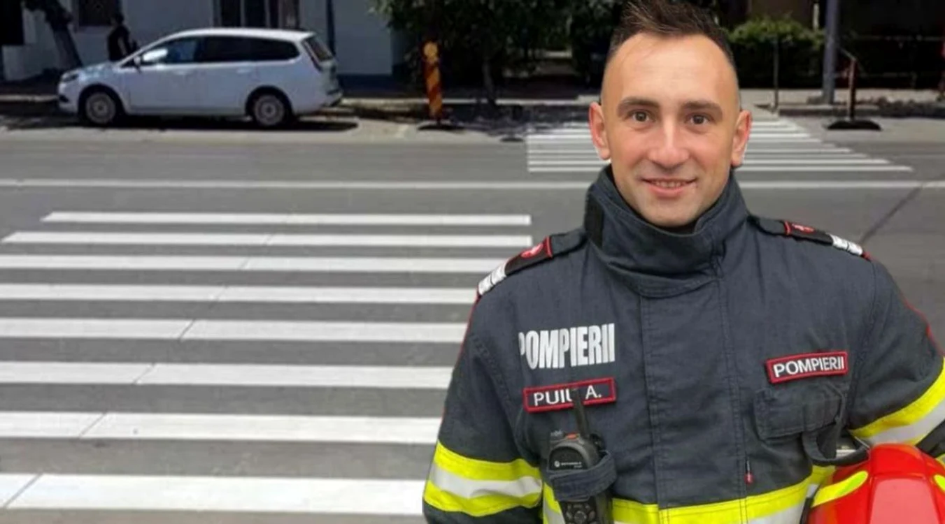 Andrei Puiu, pompier din Botoşani, erou chiar de ziua lui / foto: colaj Click/Facebook