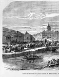 Intrarea prințului Carol în București, la 10 mai 1866. Gravură de Foucault, publicată de ziarul francez L'illustration (© Wikimedia Commons)
