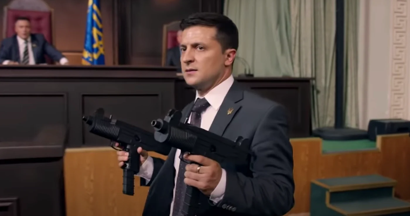 Volodimir Zelenski, în comedia „Slujitorul Poporului” (2016)
