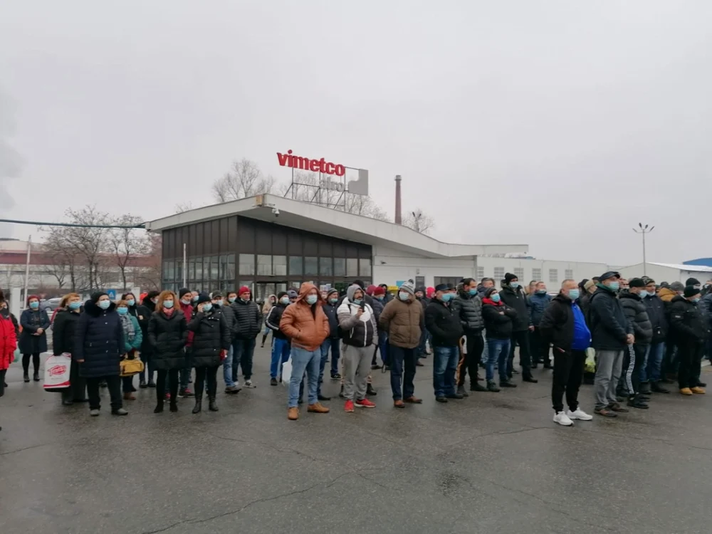 Proteste la ALRO Slatina FOTO Alina Mitran