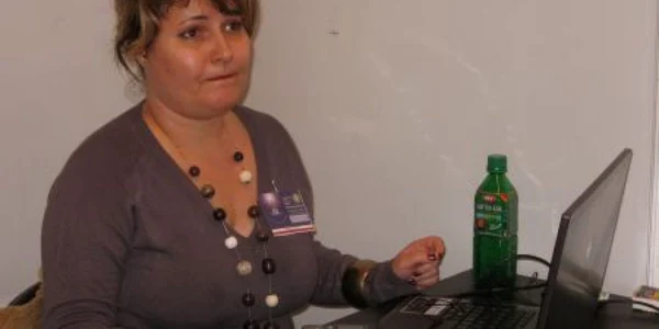 Bioterapeutul Florentina Cîrjan a adus aparatul la Sibiu