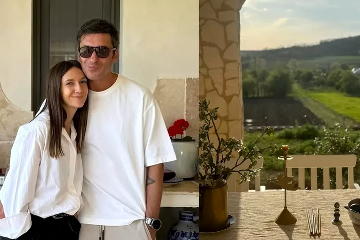 Adela Popescu și Radu Vâlcan la casa de la Șușani / foto: social media 
