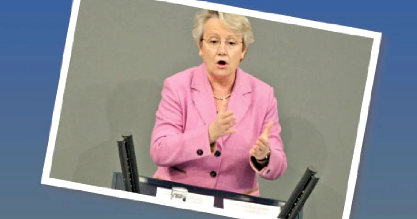 Ministrul german al Educaţiei, Annette Schavan 
