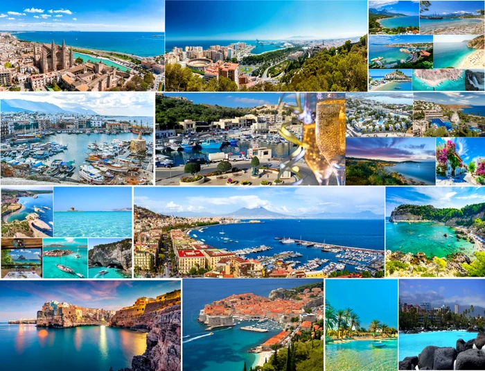 Destinații de plajă toamna în Europa Colaj