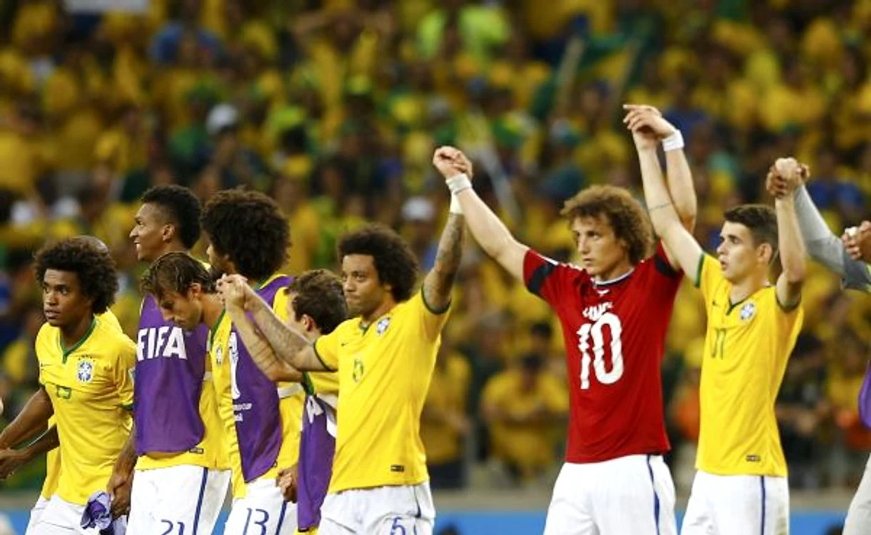 
    Brazilienii, dupa calificarea in semifinaleReuters  