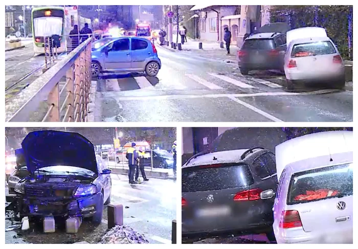 Accident în Sectorul 4/FOTO: Captură video PRO TV