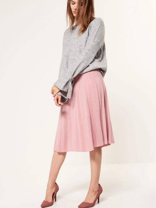 Fusta plisata din jerseu, Mohito, 89,90 lei jpg jpeg