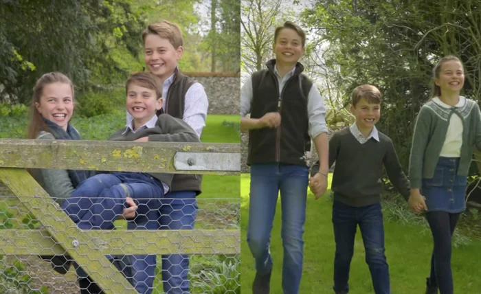 Prințul George, Prințesa Charlotte și Prințul Louis foto Instagram jpg