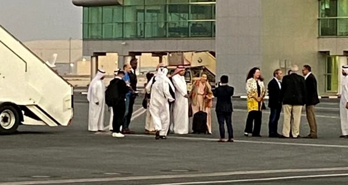Cei 5 foști prizonieri americani, ajunși în Qatar FOTO Twitter