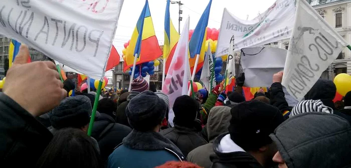 Miting de Mica Unire la Iaşi, cu huiduieli FOTO Ionuţ Benea