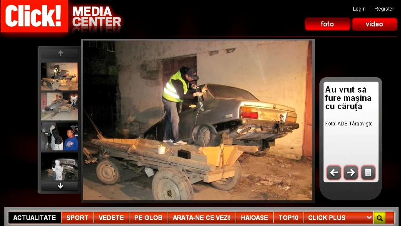 Au vrut să fure maşina cu căruţa