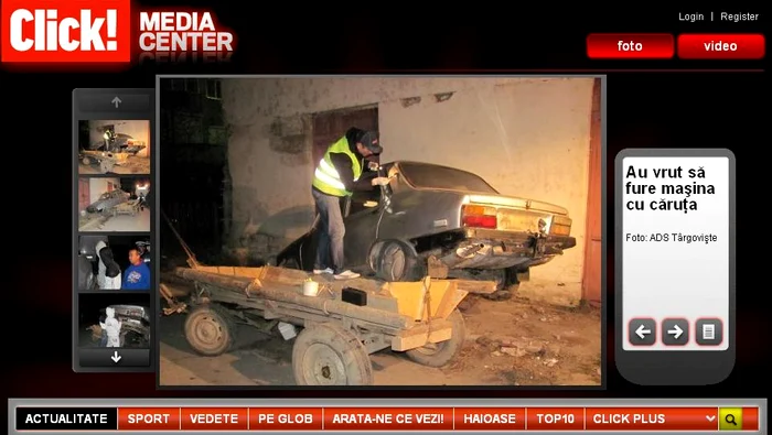 Au vrut să fure maşina cu căruţa
