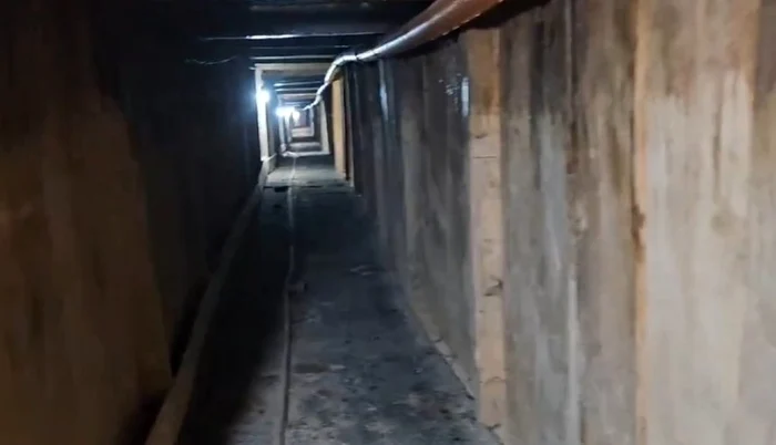 Tunelul spre bancă era căptuşit cu lemn şi electrificat. Foto: X