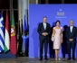 Carmen Iohannis, la Reuniunea aniversară a Grupului Arraiolos, în ținuta semnată Andreea Tincu. FOTO: Facebook