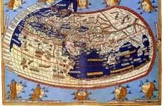 Cosmographia Germanus, hartă din secolul al XV-lea reprezentând lumea cunoscută de Ptolemeu (© Wikimedia Commons)